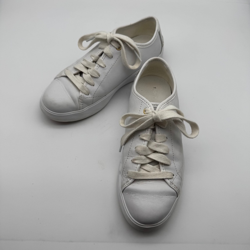 Cole Haan‎ Grand.OS Leather Sneakers Sz 6 White Casual Comfort Everyday Shoes